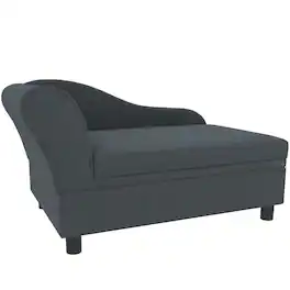 Pawhut - Sofa Bed Couch with Storage, Pet Sofa for Cats and Small Dogs - Dark Gray