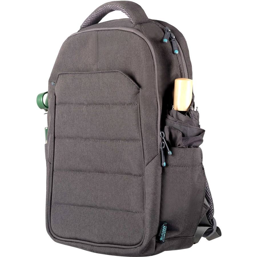 Alt View 3. Urban Factory - Urban Factory GREENEE Carrying Case (Backpack) for 13" to 15.6" Notebook - Gray, Green - Water Resistant, Shock - Gray,Green.