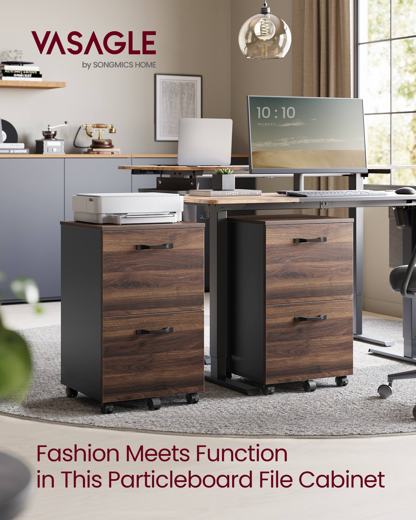 VASAGLE by SONGMICS HOME

10:10 MONDAY

Fashion Meets Function in This Particleboard File Cabinet