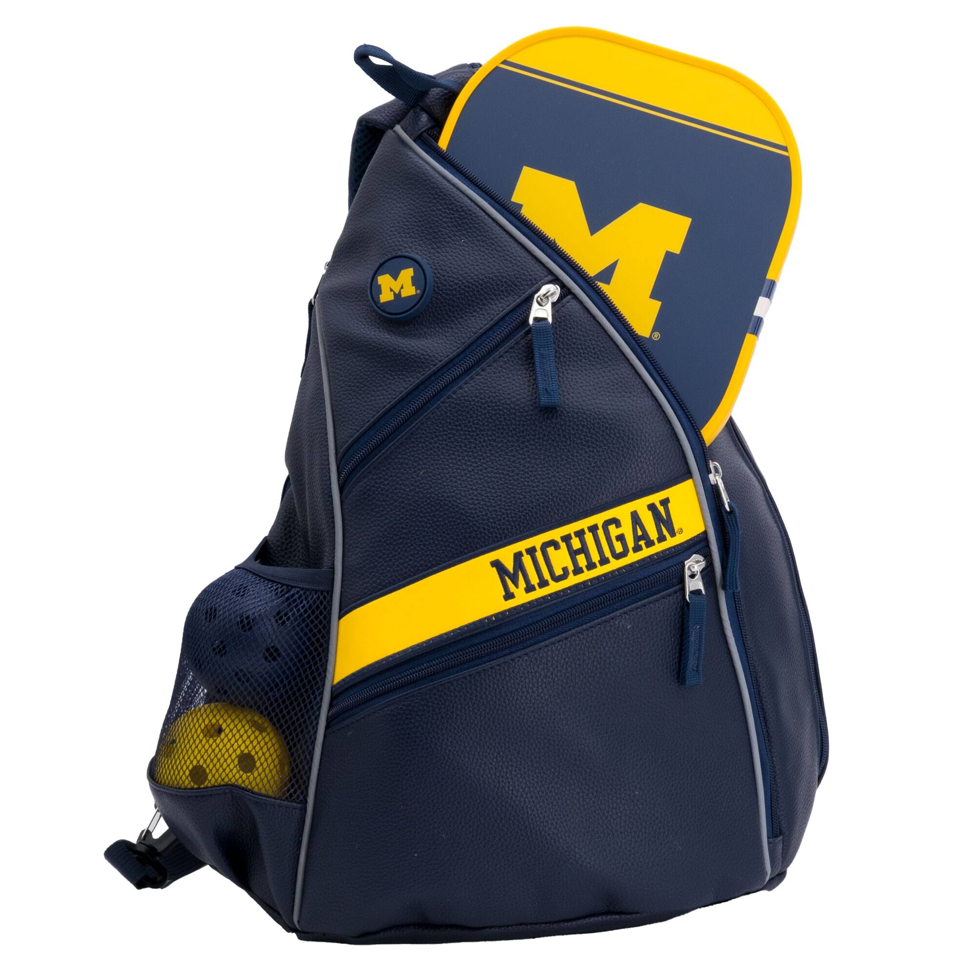 Alt View 3. Team Golf - Michigan Wolverines Embroidered Team Backpack - Multicolor.