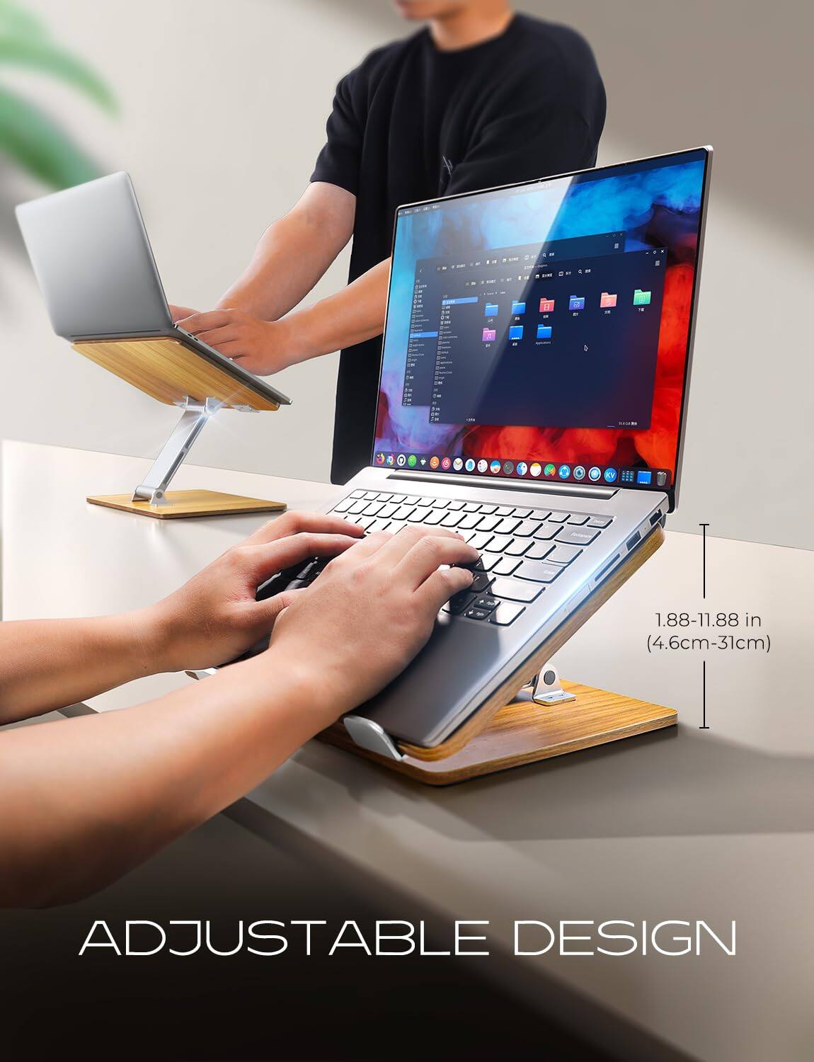 1.88-11.88 in (4.6cm-31cm) ADJUSTABLE DESIGN