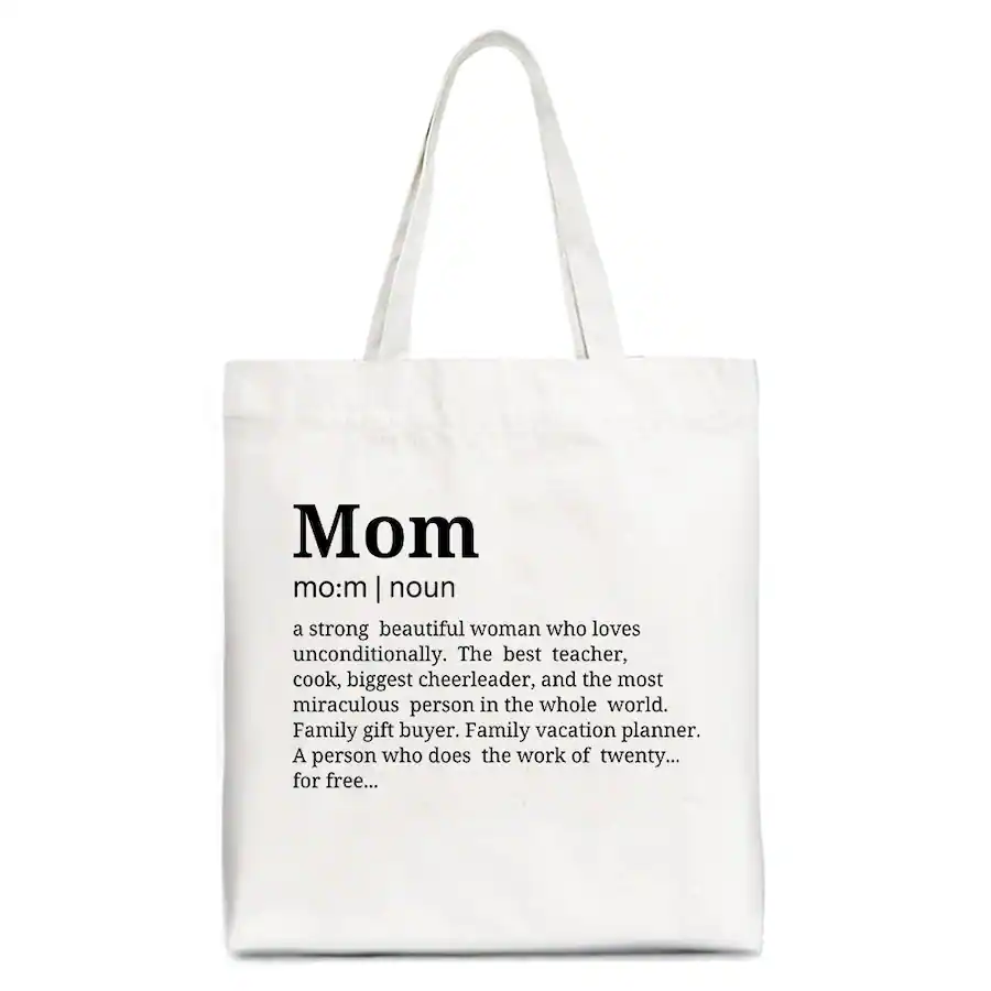 OrnamentallyYou Personalized Mom Definition Canvas Tote Bag, Funny ...