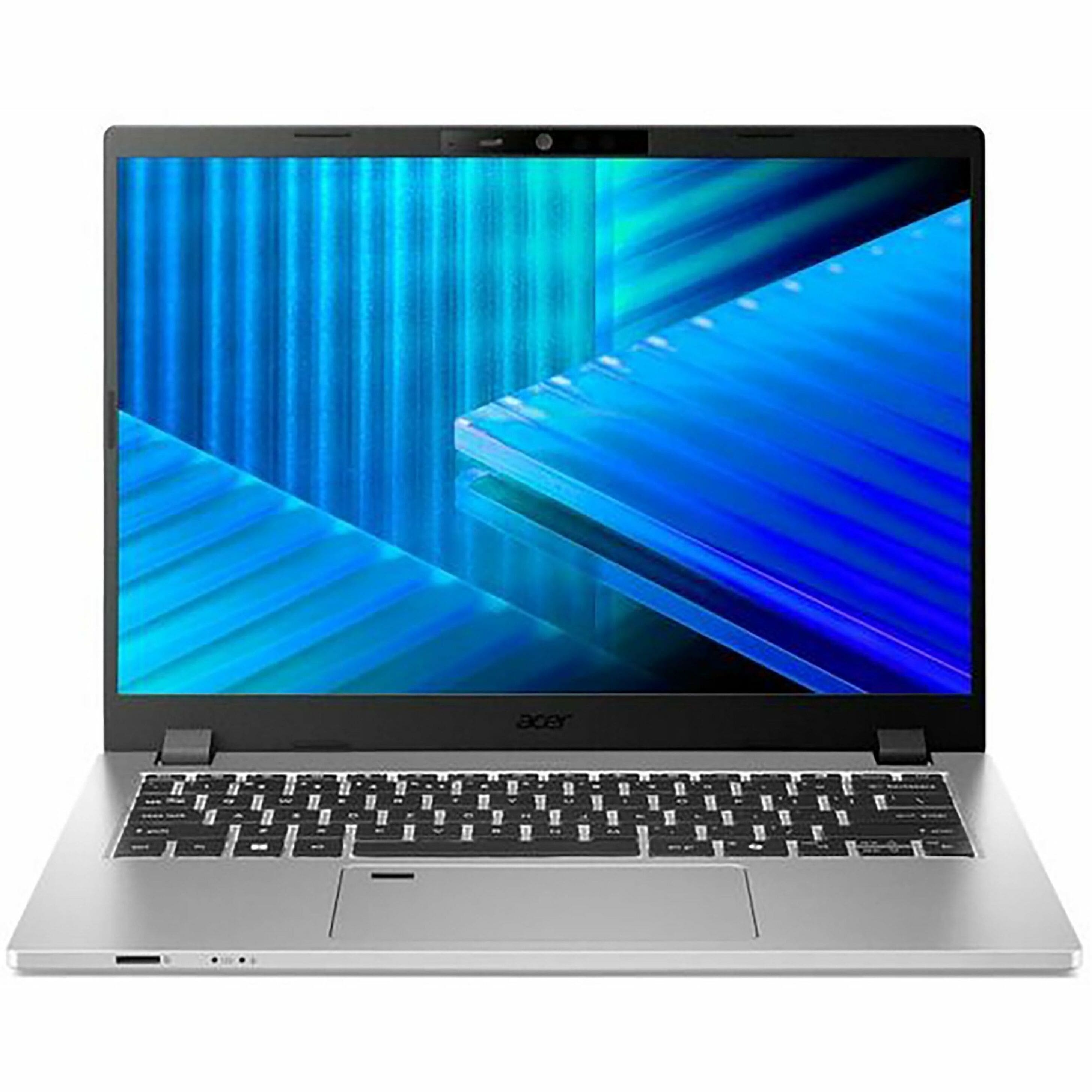Angle. Acer - TravelMate P2 14 TMP214-56-G2 14" IPS LCD 1920 x 1200 (WUXGA) Laptop - Intel Core Ultra 5 - 16GB Memory - 512 SSD - Silver.
