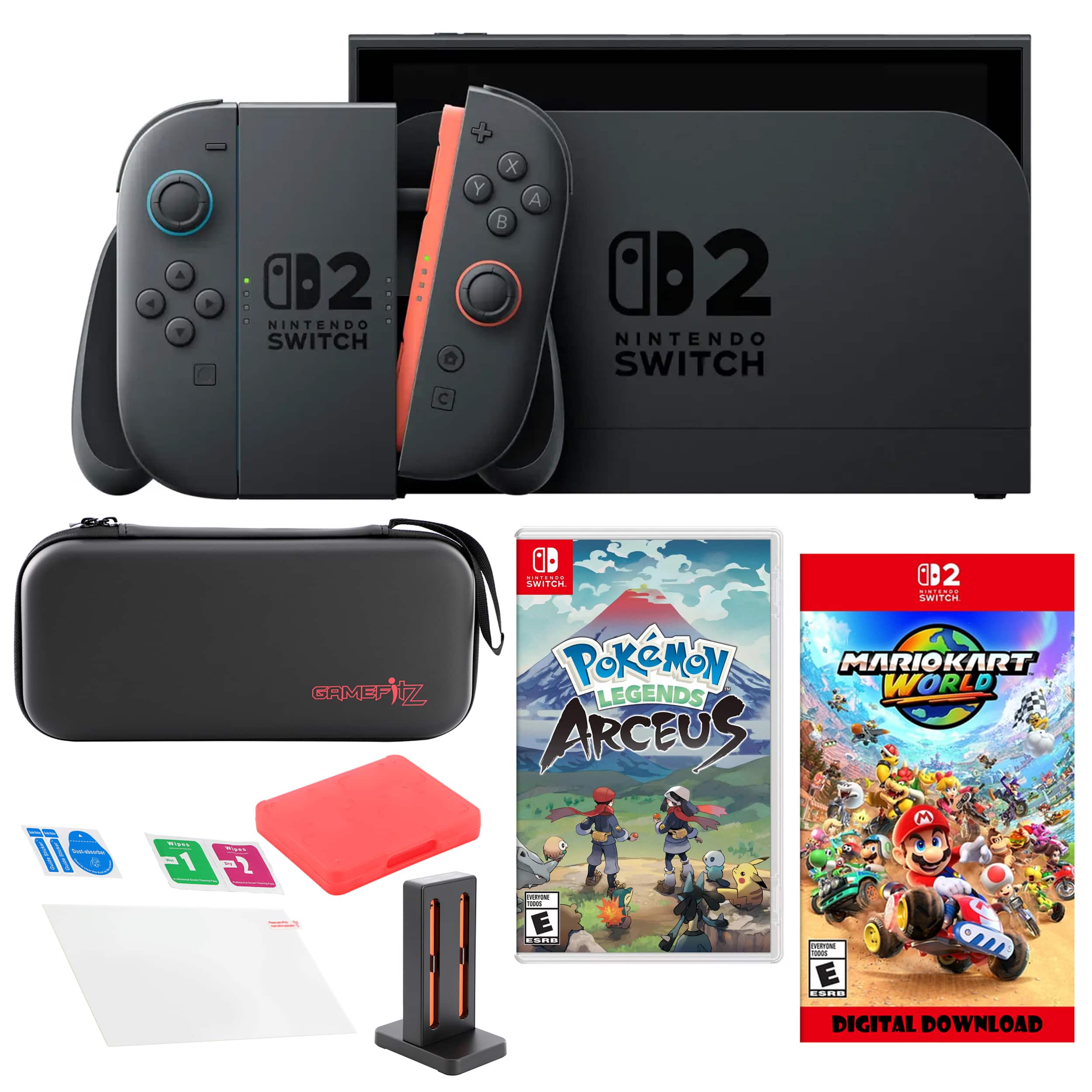 Switch 2 MarioKart with Arceus & Accessories Kit - Nintendo Switch 2