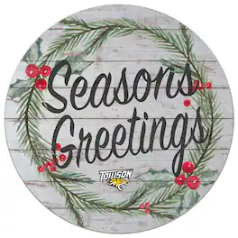 Jardine - Towson Tigers 20'' x 20'' Season's Greetings Circle - White