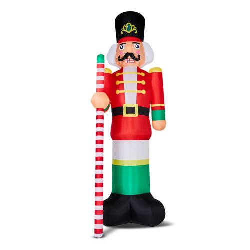 Alt View 1. Winado - 12FT Christmas Inflatable Giant Soldier Blow Up with Built-in Lights for Holiday Party Front Lawn Garden Yard Decoration - Multicolor.