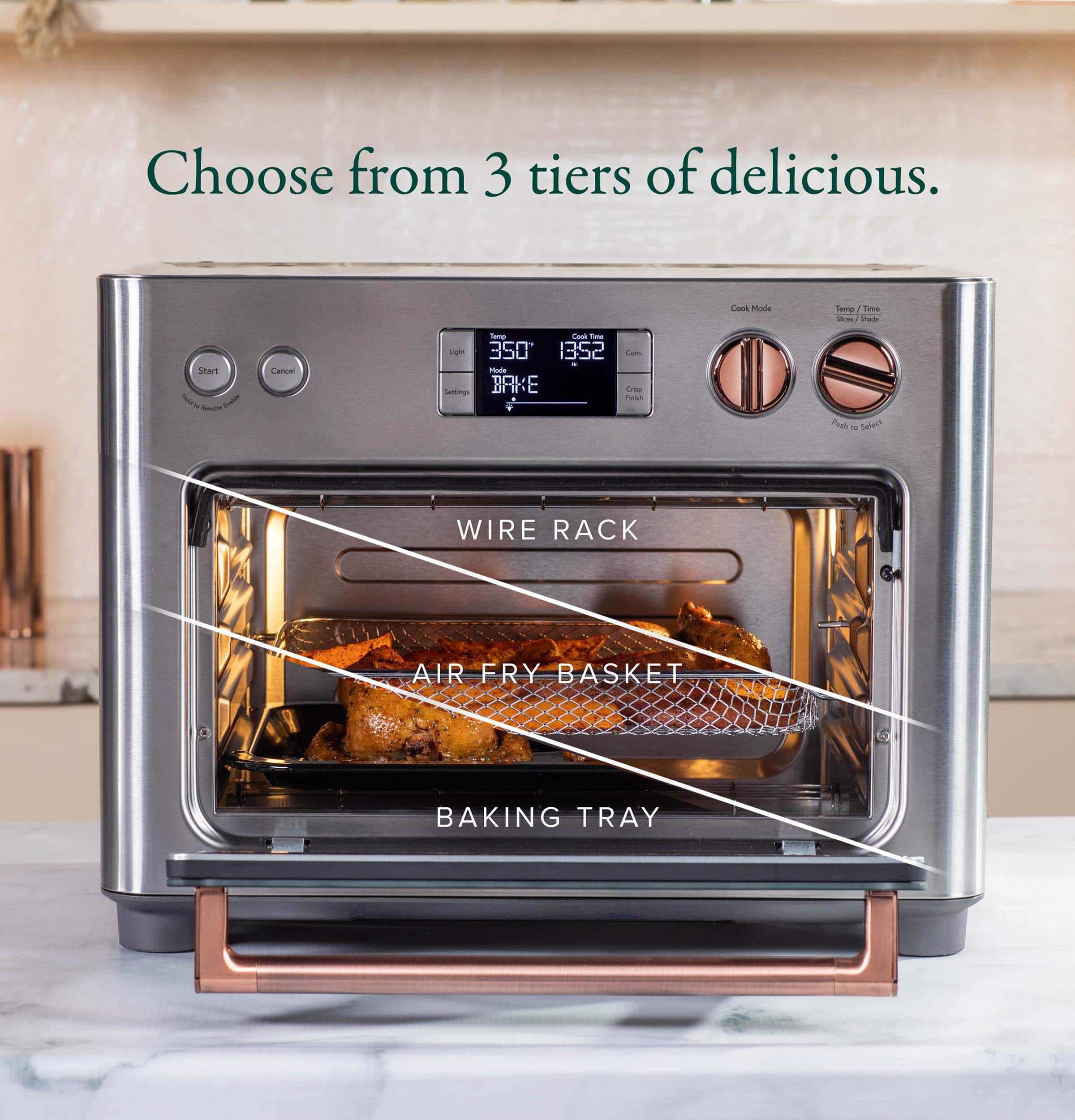 Alt View 14. Café - Couture Smart Toaster Oven with Air Fry - Stainless Steel.