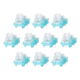 Unique Bargains - 10pcs Keyboard Switches (3-Pin 45gf) Dustproof Pre-Lubed Tactile Linear Switch Replacement for MX Mechanical Keyboard - Blue