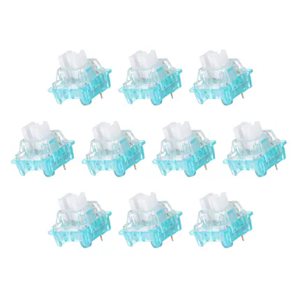 Front. Unique Bargains - 10pcs Keyboard Switches (3-Pin 45gf) Dustproof Pre-Lubed Tactile Linear Switch Replacement for MX Mechanical Keyboard - Blue.