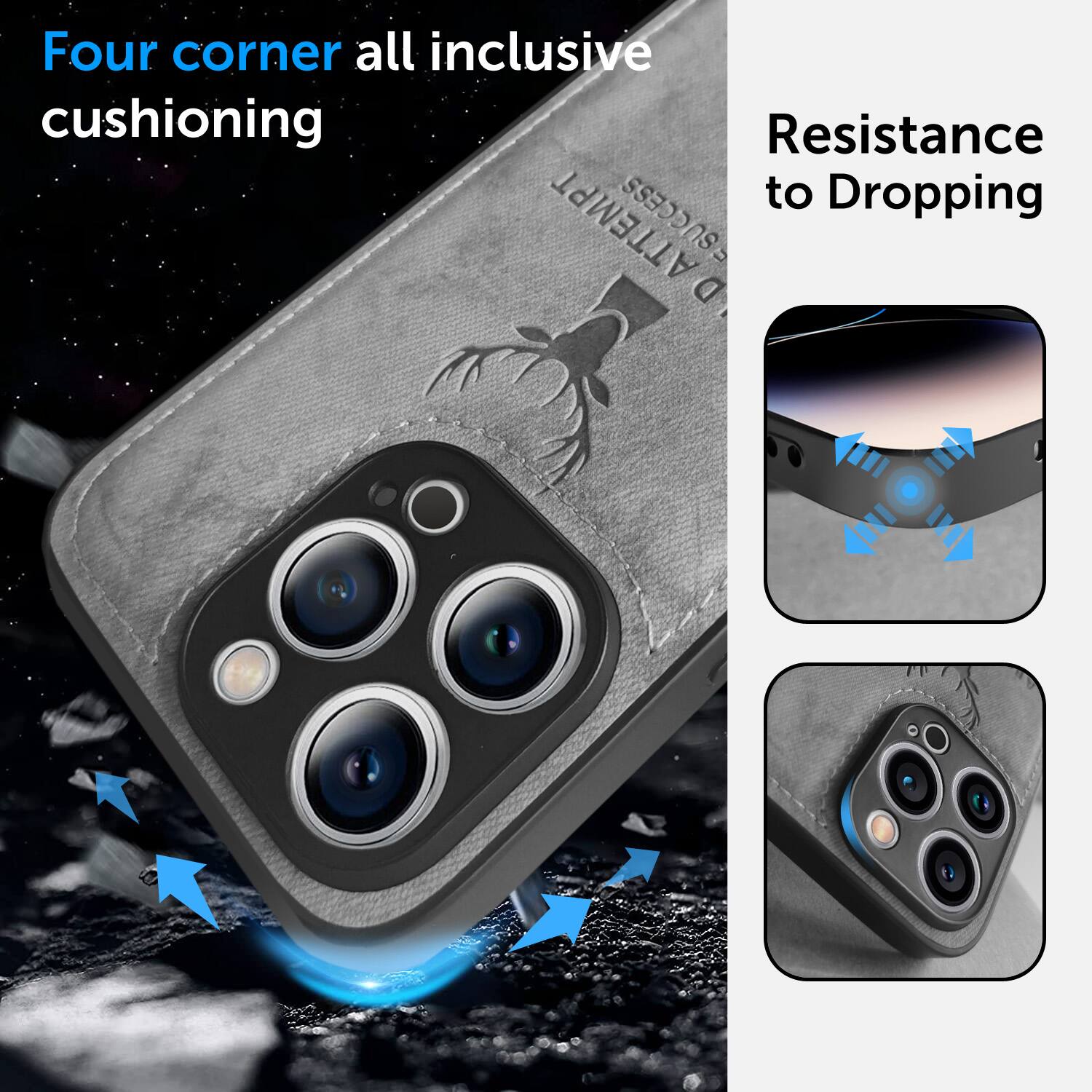 Four corner all inclusive cushioning, Resistance to Dropping
