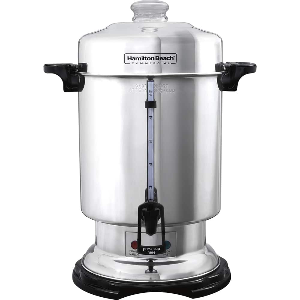 Hamilton Beach - 60 Cup Commercial Coffee Urn & Hot Beverage Dispenser D50065 - Stainless Steel