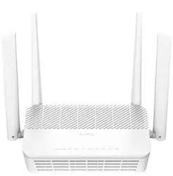 Cudy - AX3000 Multi Gigabit Dual Band Wi-Fi 6 Mesh Router, 2.5Gbps WAN RJ45, 4 Gigabit RJ45, 4 5dBi Antennas, MU-MIMO, VPN - white - Front_Zoom