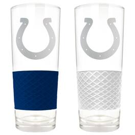 Great American Products - Indianapolis Colts 22oz. Logo Score Pint Glass Two-Piece Set - Multicolor
