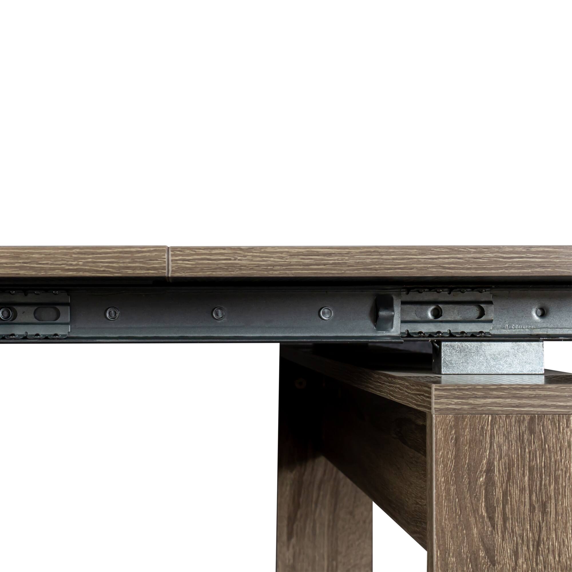 Alt View 6. Tiramisubest - Multifunctional extendable console dining table, Brown - Brown.