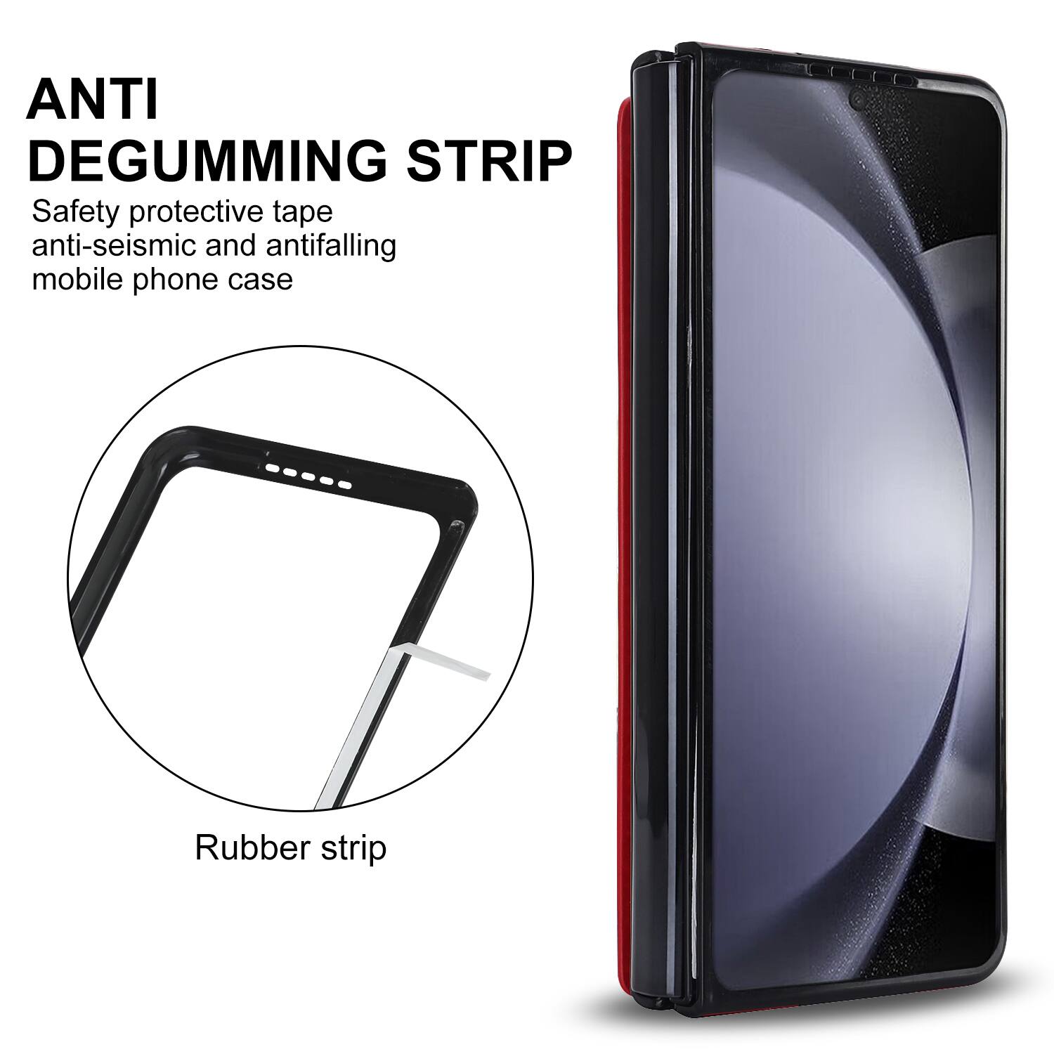 ANTI DEGUMMING STRIP  
Safety protective tape anti-seismic and antifalling mobile phone case  
Rubber strip