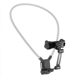 Cluzine - Clamp-Style Neck Camera Mount Phone Holder, Anti-Shake Hands-Free POV Mount for Vlogging, Cycling