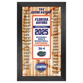 Highland Mint - Florida Gators 2025 NCAA Men's Basketball National Champions 12" x 20" Signature Framed Banner - Multicolor