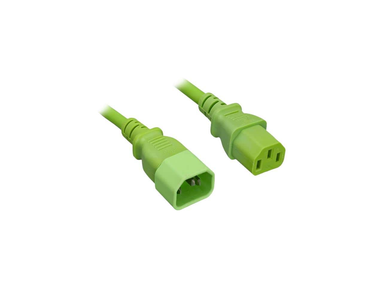 Nippon Labs - 18 AWG Power Extension Cable, IEC320 C13/C14, 18AWG, SJT, 10A, 250V, Green, 2 ft. Power Cord price history on PriceWatchPro