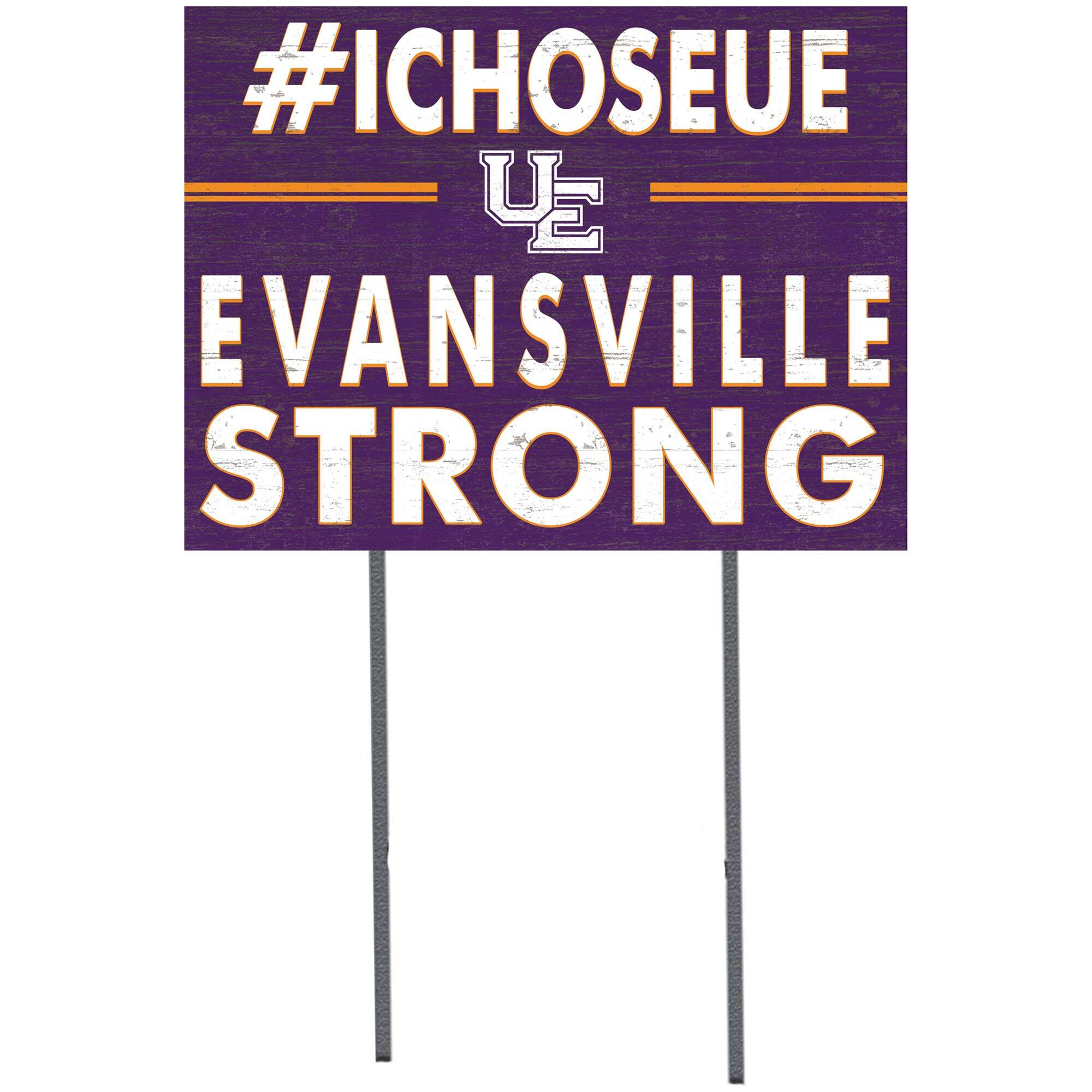 Evansville Purple Aces 18" x 24" Yard Sign