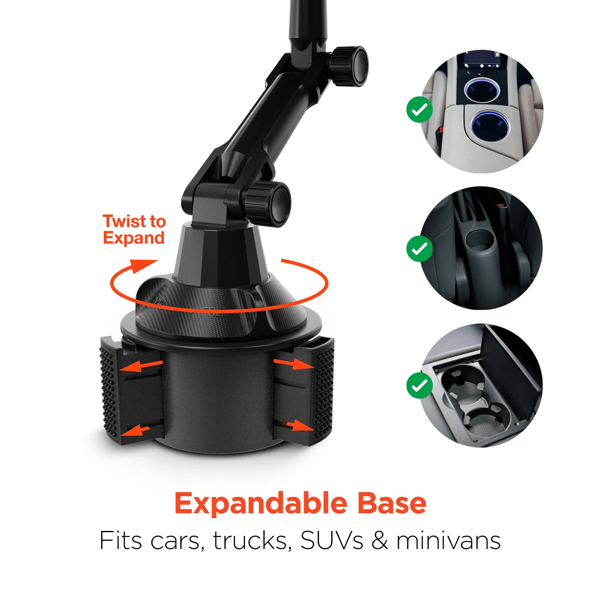 Twist to Expand  
Expandable Base  
Fits cars, trucks, SUVs & minivans