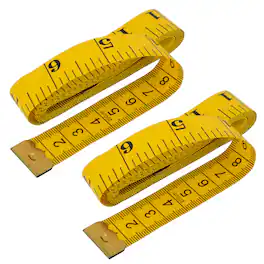 Garnen - 2x Body Measuring Tape Body Tape Measure, 79" Soft Flexible Measuring Tape for Body Measurements Sewing Fabric Clothing - Yellow|Black