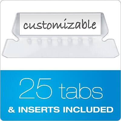 Customizable 25 tabs & inserts included