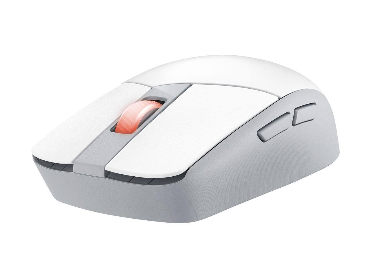 Alt View 1. ASUS - Asus ROG Strix Impact III Wireless - 57g, 36K DPI, Bluetooth/2.4GHz, 618hr Battery, Replaceable Switches, White - White.