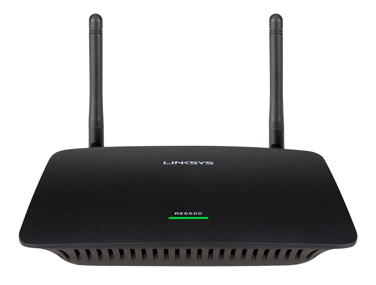 Front. Linksys - AC1200 Dual-Band Wi-Fi Range Extender - Black.