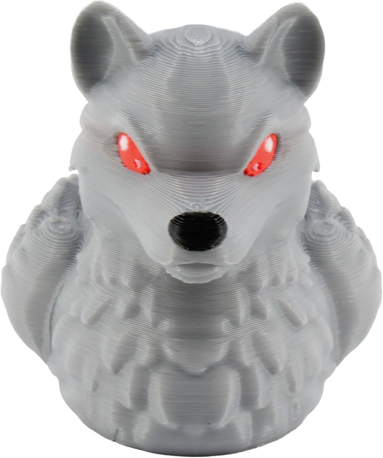 Angle. JuzToys - Wolf Duck Figurine, 4x4 Ducking, Fun Car Dashboard Accessory, Unique Duck Figure Gifts, Ducks for Cars by PowerTRC - Gray.