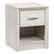 Angle. CorLiving - Newport 1 Drawer Nightstand - White Washed Oak.