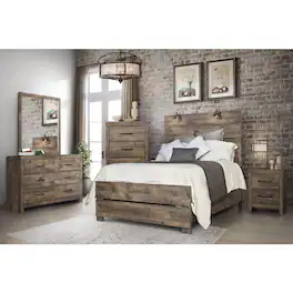 New Classic Furniture - Misty Lodge - 3/3 Twin Bed - Greige - Gray