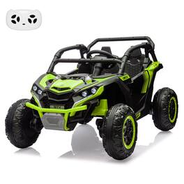 Acekool - 2 Seater Kids Electric Utv, 24V 4WD Ride On Car with Remote Control, Battery-Powered Off-Road Toy, Led Lights, and Music