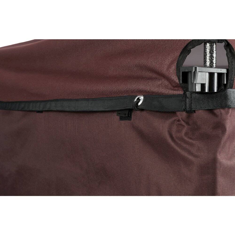 Alt View 3. TRIXIE - Dog Kennel Sunshade, All Weather Side Panel, Fits Kennel, Burgundy - Burgundy.