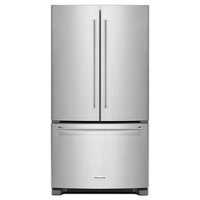 KitchenAid - 25 cu. ft. French Door Refrigerator with Interior Water Dispenser - Stainless Steel - Front_Zoom