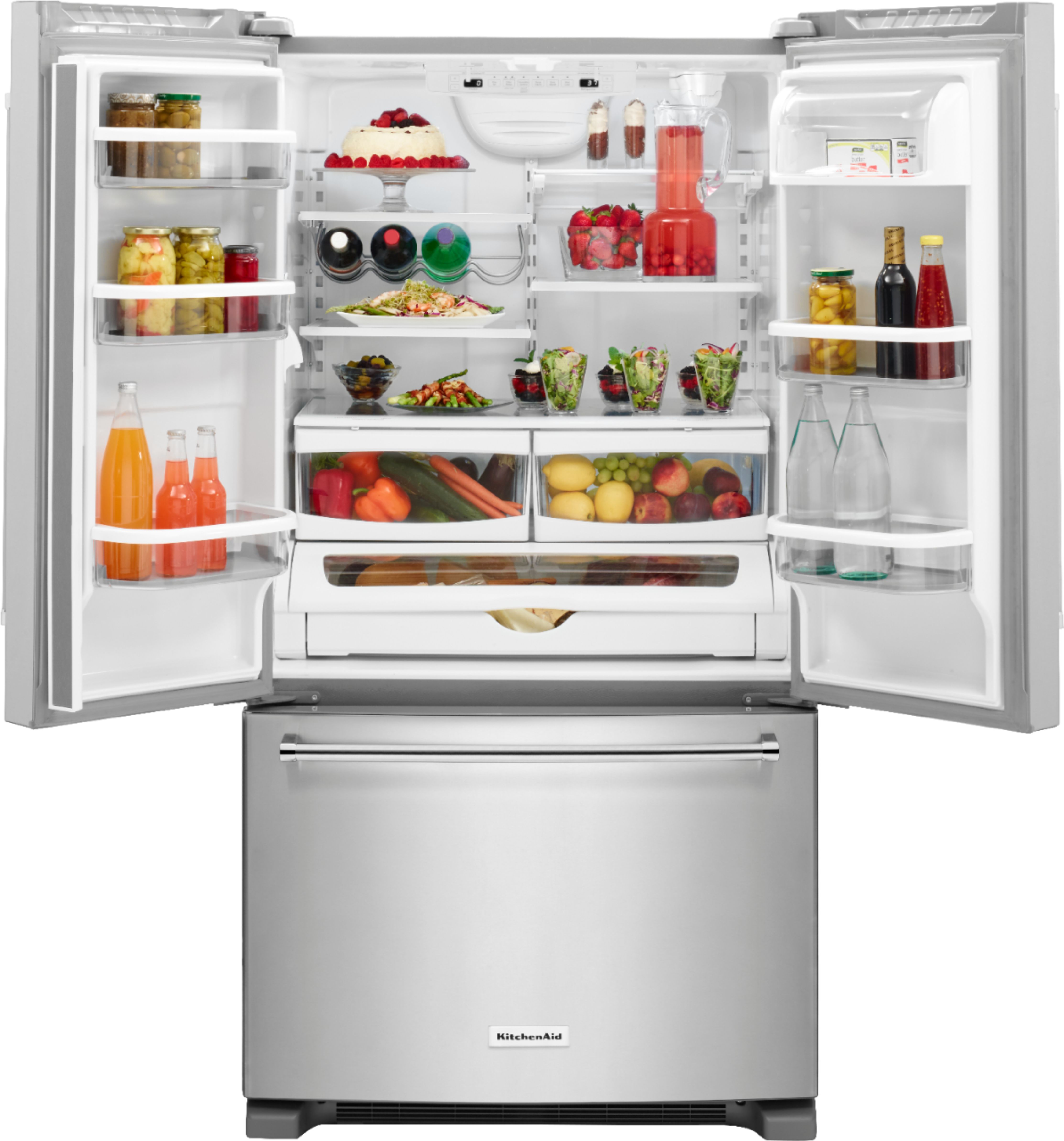 Best Buy: KitchenAid 25.2 Cu. Ft. French Door Refrigerator Stainless ...