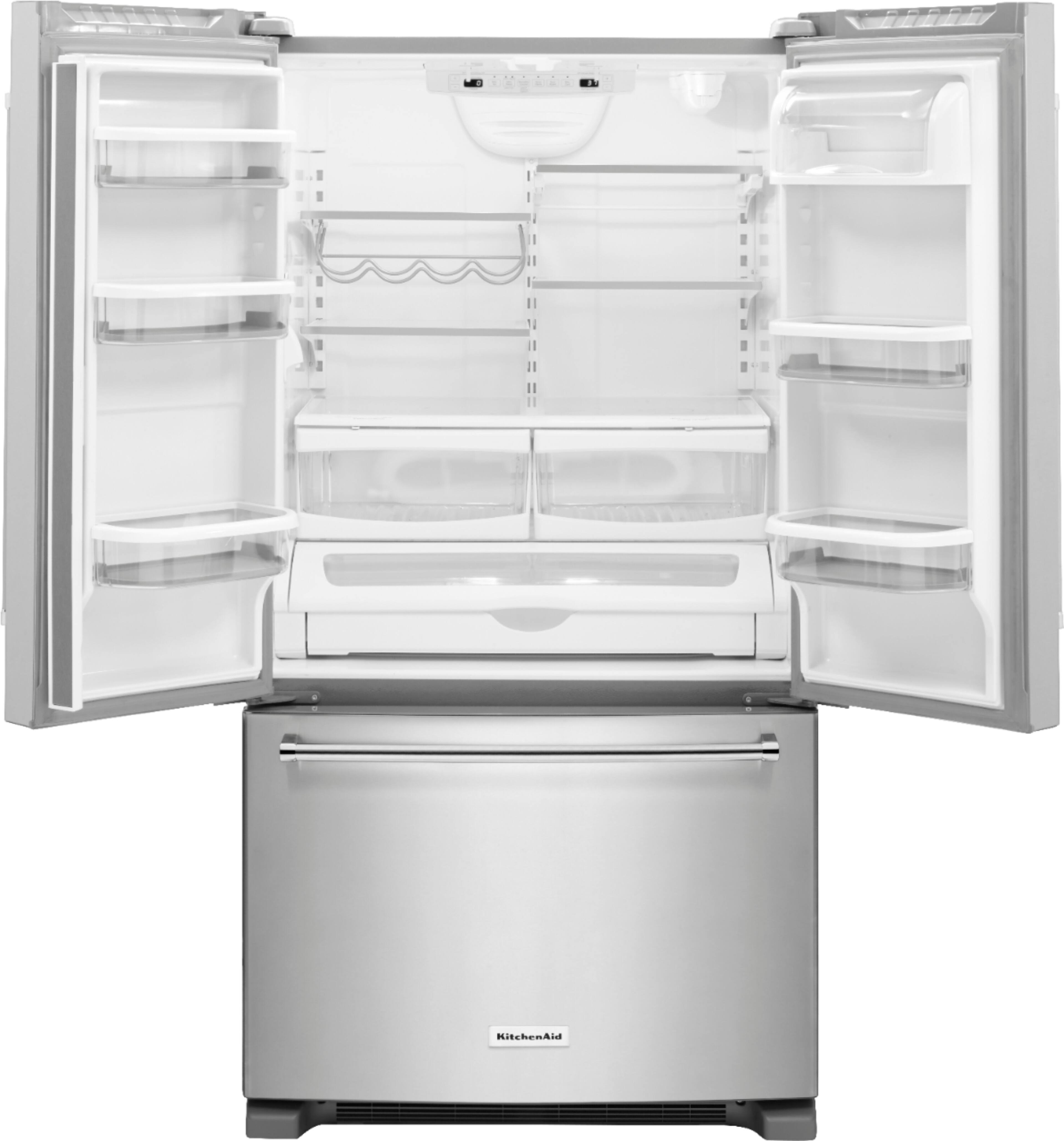 Alt View 2. KitchenAid - 25 cu. ft. French Door Refrigerator with Interior Water Dispenser - Stainless Steel.