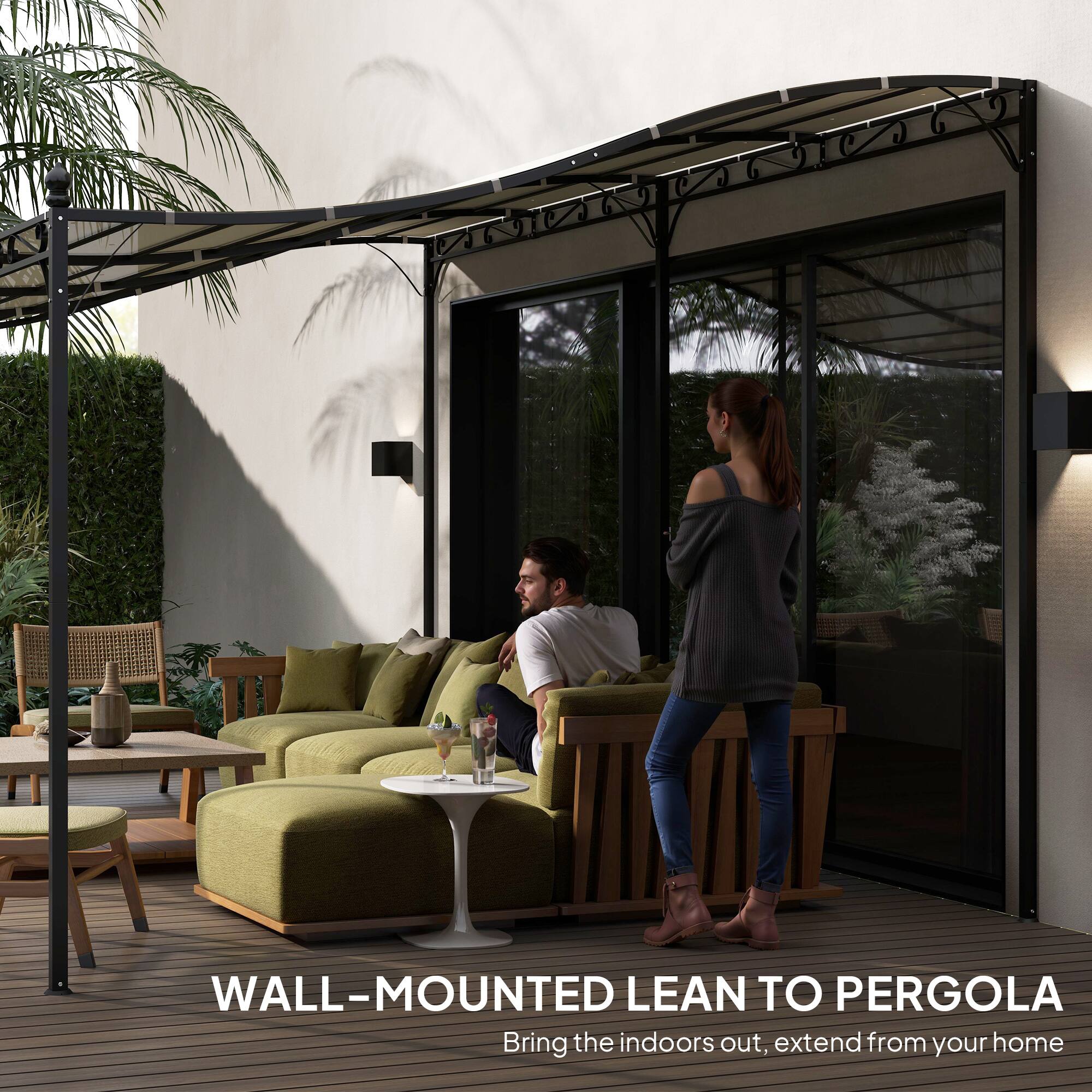 WALL-MOUNTED LEAN TO PERGOLA
Bring the indoors out, extend from your home