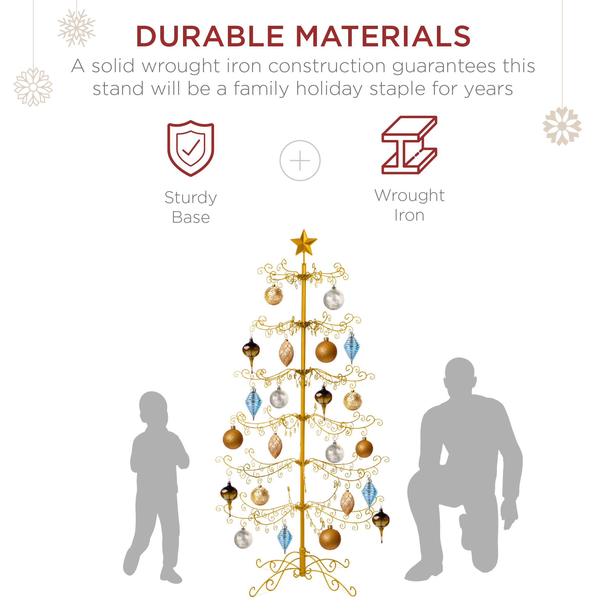 DURABLE MATERIALS

A solid wrought iron construction guarantees this stand will be a family holiday staple for years

Sturdy Base

Wrought Iron