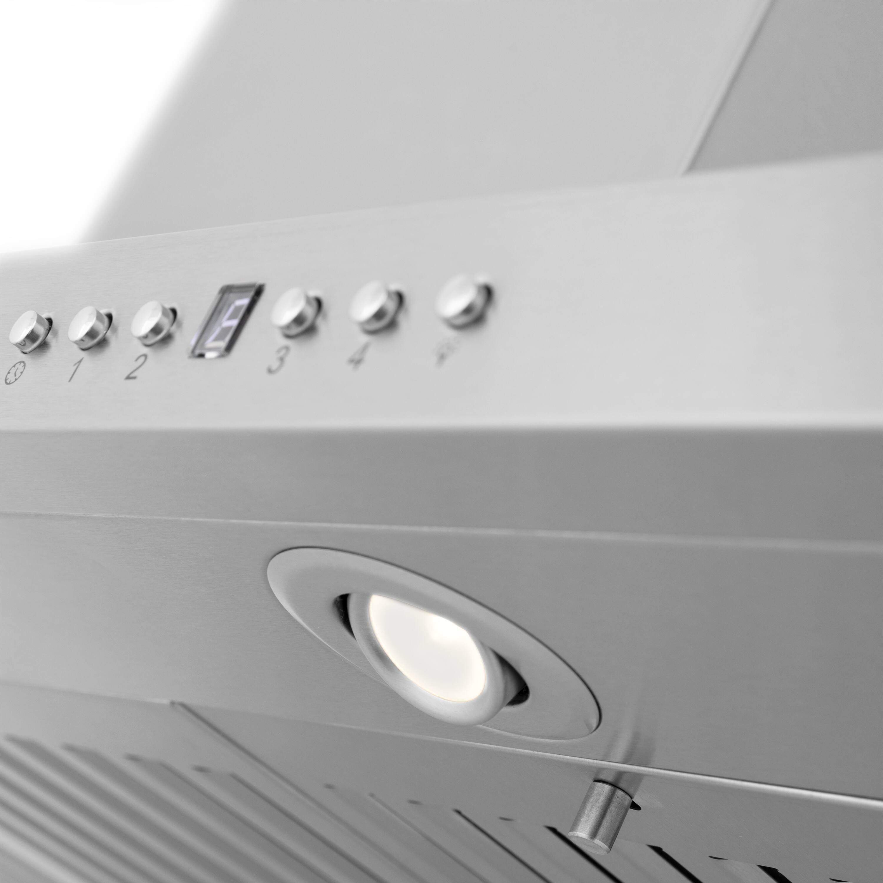 Alt View 1. ZLINE - 42 in. ZLINE CrownSound™Ducted Vent Island Mount Range Hood in Stainless Steel with Built-in Bluetooth Speakers - Stainless Steel.