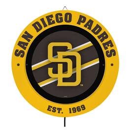 Evergreen Enterprises - San Diego Padres 15" LED Round Metal Lit Wall Sign - Multicolor