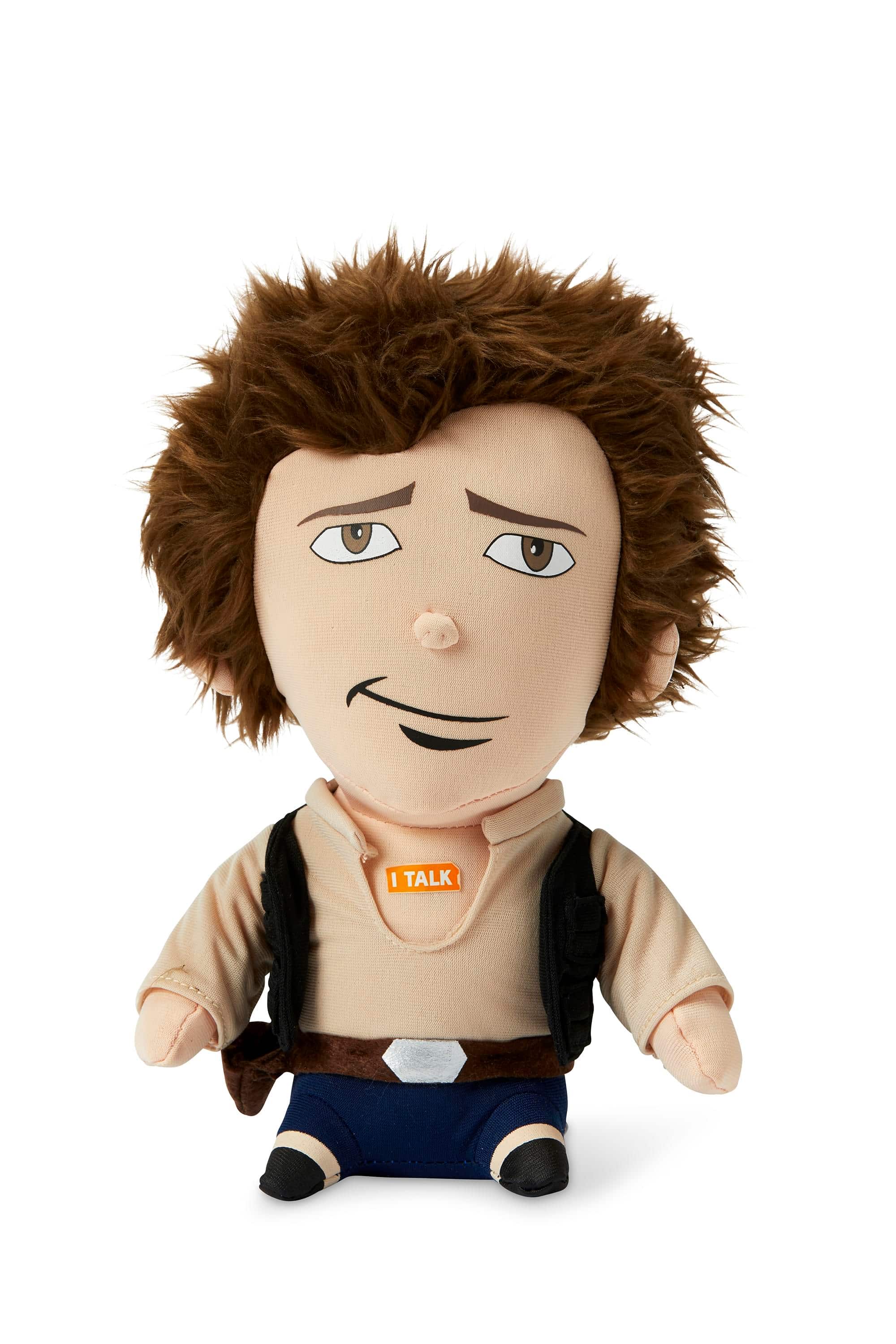 Stuffed Star Wars Plush Toy - 9" Talking Han Solo Doll - Brown