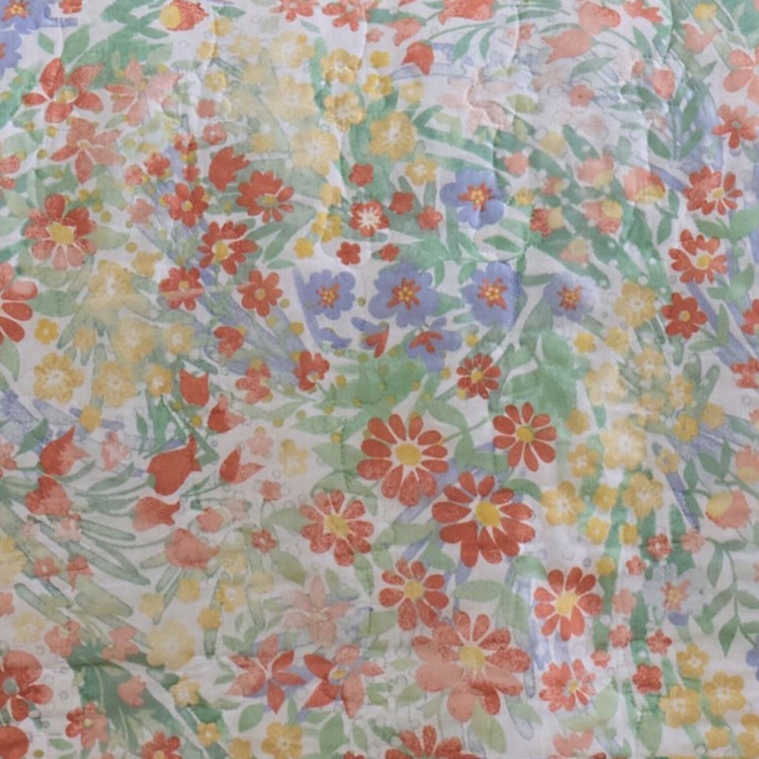 Back. Greenland Home Fashions - Greenland Home Fashions 100% Cotton Face 100% Microfiber Alice Pastel Quilt 3 Piece Set Full/Queen Pastel - Pastel.