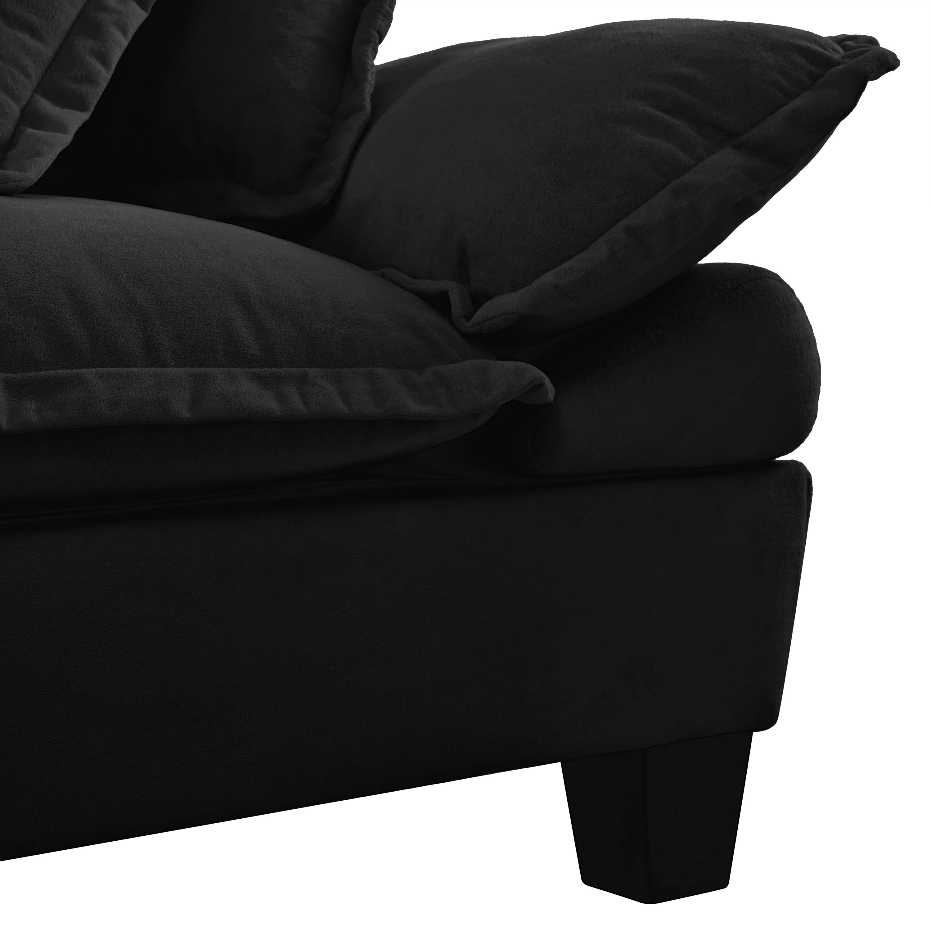 Alt View 4. Anysun - 94.5" L-Shape Cloud Modular Sectional Sofa with Left Chaise-Deep-Seat Corner Couch, No Assembly for Living Room&Bedroom - Gray.