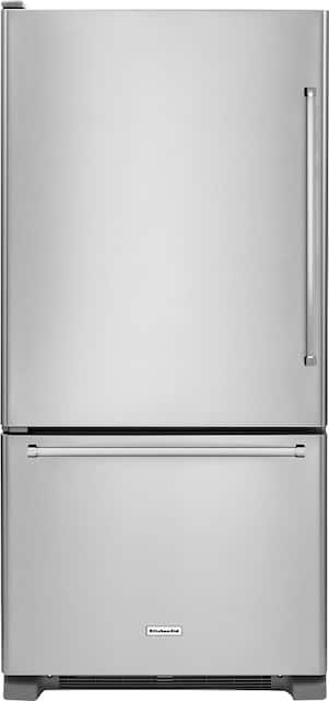 Kitchenaid 22 1 Cu Ft Bottom Freezer Refrigerator Stainless Steel Krbl102ess Best Buy Kitchenaid 22 1 Cu Ft Bottom Freezer Refrigerator Stainless Steel Krbl102ess Best Buy