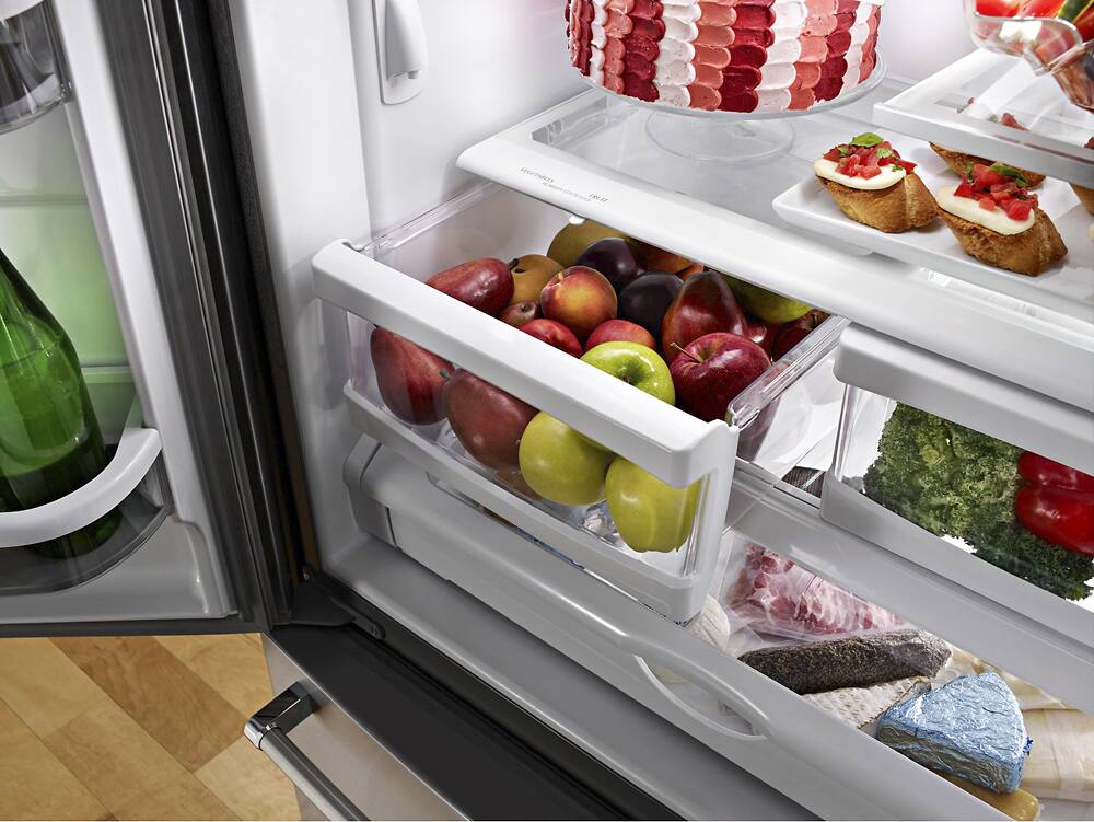 Alt View 12. KitchenAid - 22.1 Cu. Ft. Bottom-Freezer Refrigerator - Stainless Steel.