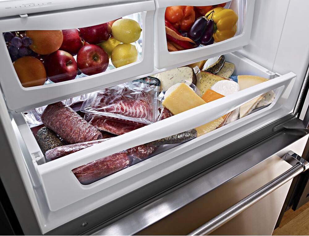 Alt View 13. KitchenAid - 22.1 Cu. Ft. Bottom-Freezer Refrigerator - Stainless Steel.