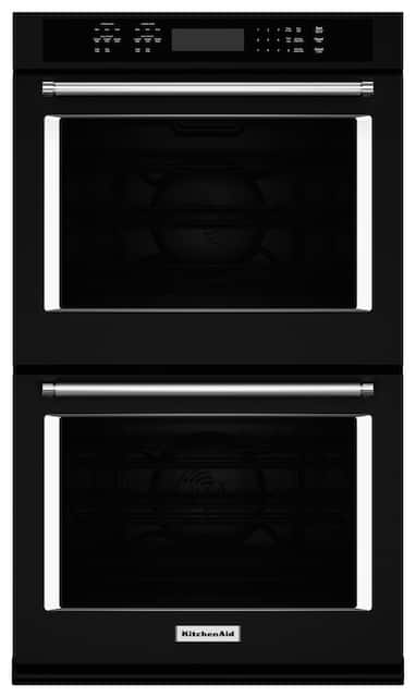 Kitchenaid 27 Built In Double Electric Convection Wall Oven Black Kode507ebl Best Buy