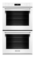 KitchenAid - 30" Built-In Double Electric Convection Wall Oven - White - Front_Zoom