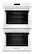 Front. KitchenAid - 30" Built-In Double Electric Convection Wall Oven - White.