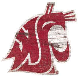 Fan Creations - Washington State Cougars Distressed Logo Cutout Sign - Multicolor